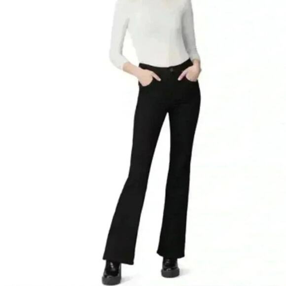 Universal Standard Flare Sava High Rise Jeans Black Size 0 NWT - Picture 1 of 5